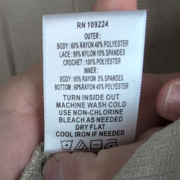 Indigo Soul Cream Lace Detail Tunic - Picture 6 of 7